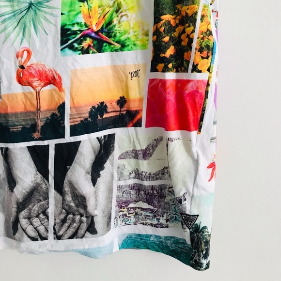 Guess | Short Sleeves Postcard Tee Mens Size M Organic Cotton Crewneck Pullover - Picture 10 of 14